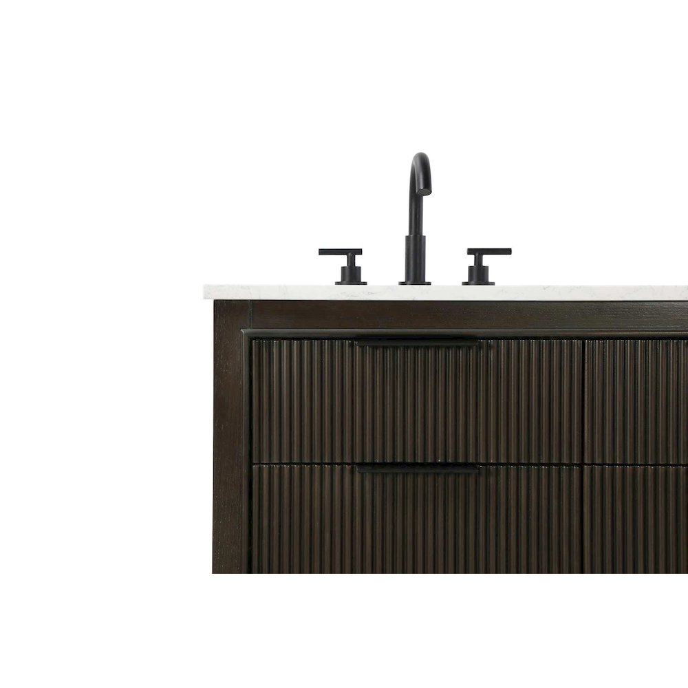 54 inch Double Bathroom Vanity in Chocolate Oak. Picture 6