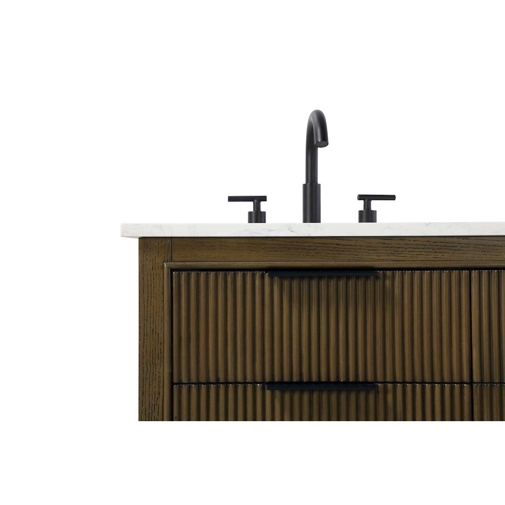 54 inch Double Bathroom Vanity in Hazel Oak. Picture 6