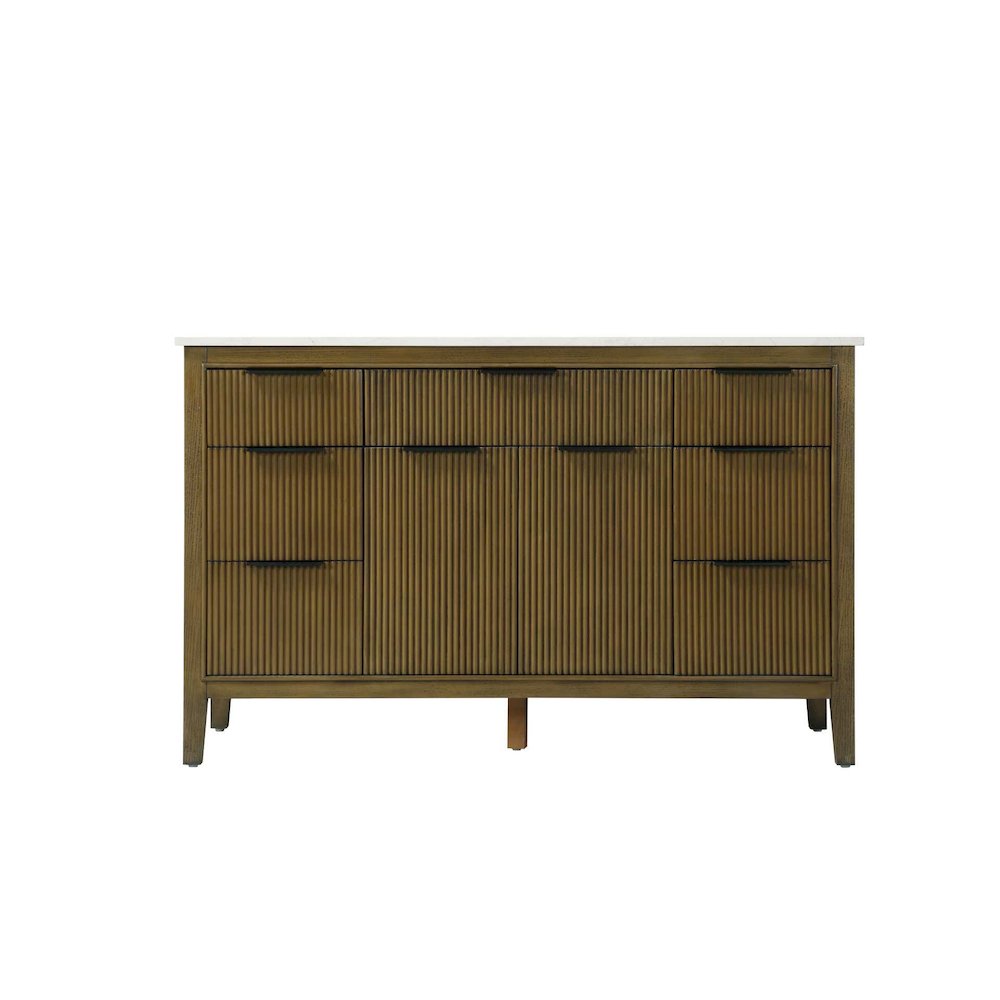 54 inch Single Bathroom Vanity in Hazel Oak. Picture 9