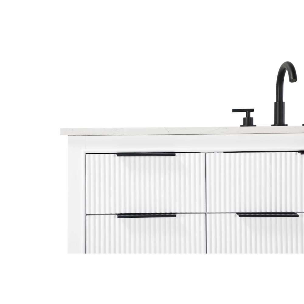 54 inch Single Bathroom Vanity in White. Picture 6