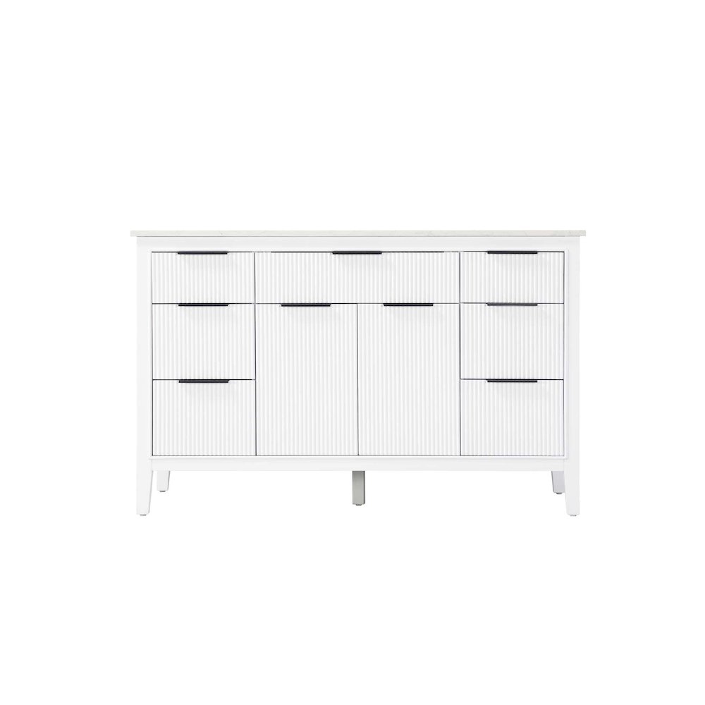 54 inch Single Bathroom Vanity in White. Picture 9