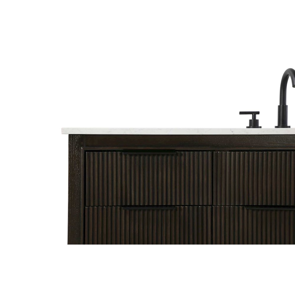 60 inch Single Bathroom Vanity in Chocolate Oak. Picture 6