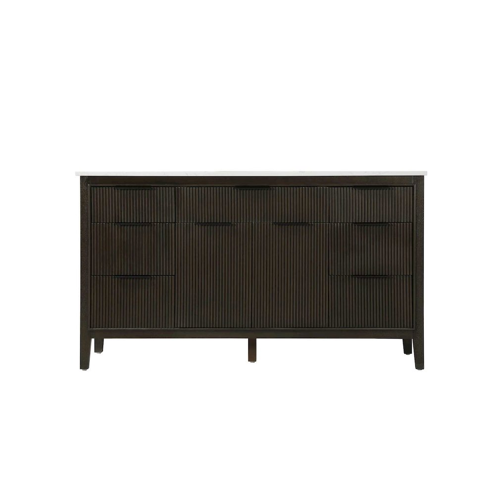 60 inch Single Bathroom Vanity in Chocolate Oak. Picture 9