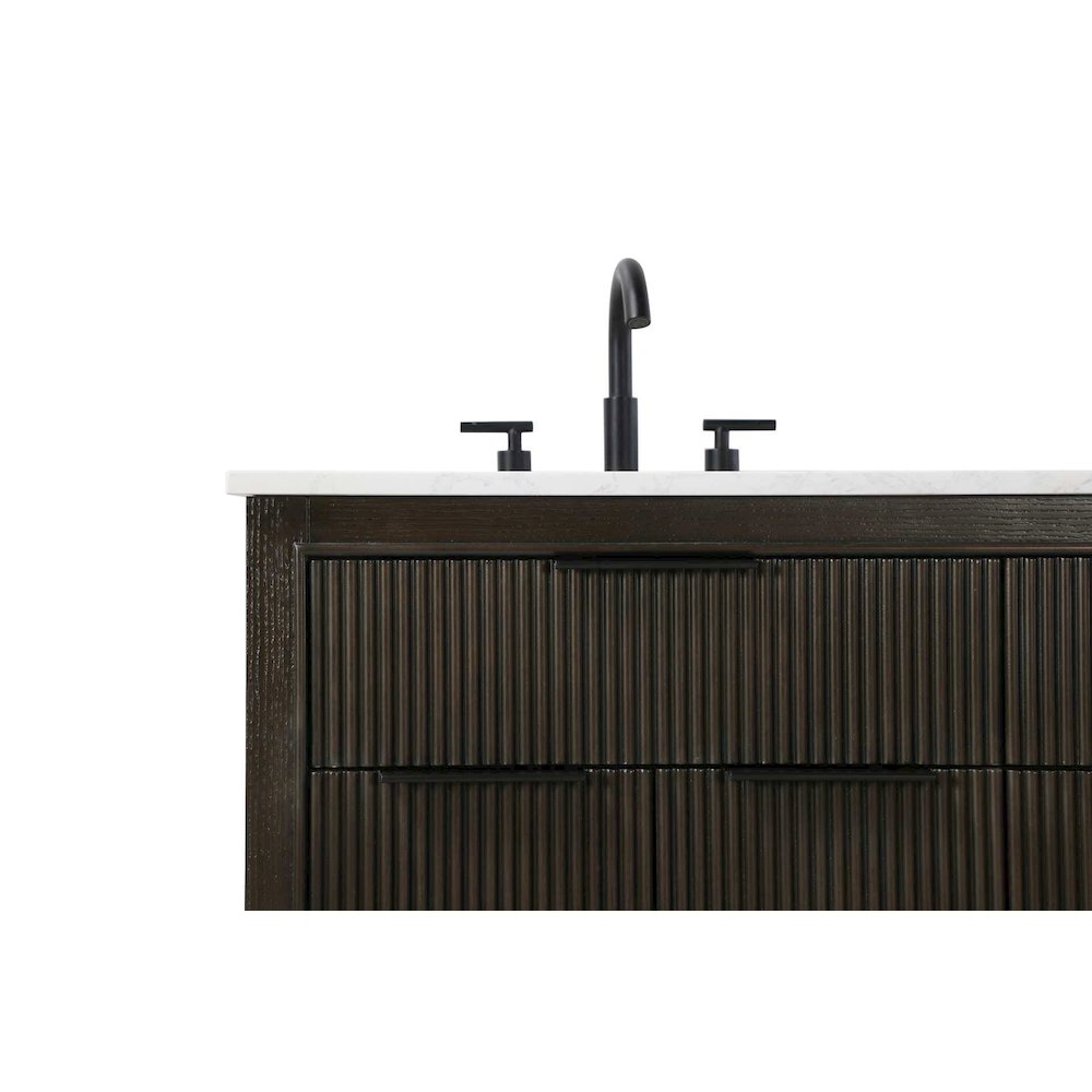 60 inch Double Bathroom Vanity in Chocolate Oak. Picture 6