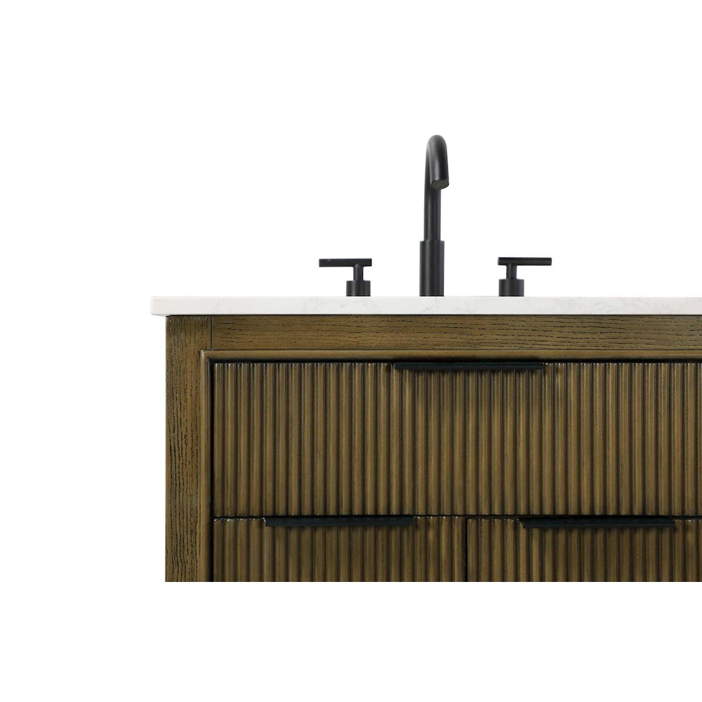 60 inch Double Bathroom Vanity in Hazel Oak. Picture 6