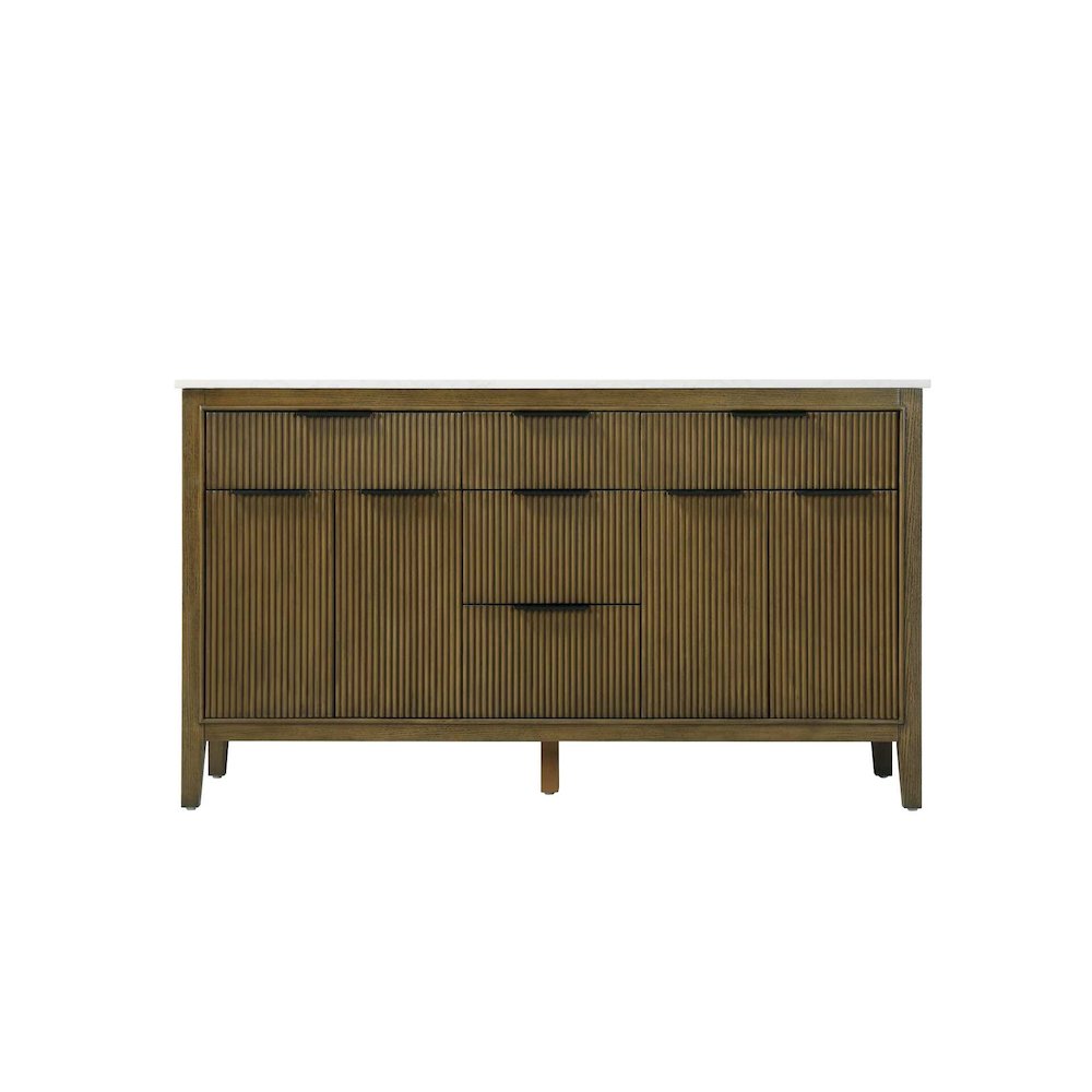 60 inch Double Bathroom Vanity in Hazel Oak. Picture 9