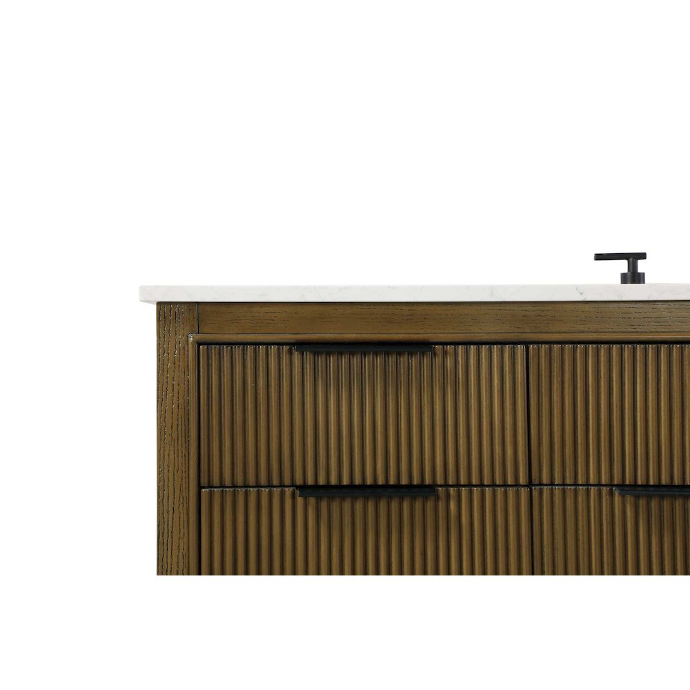 60 inch Single Bathroom Vanity in Hazel Oak. Picture 6