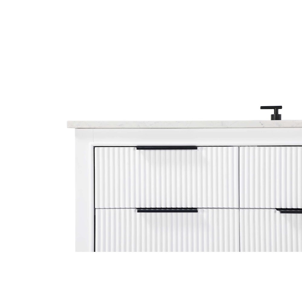 60 inch Single Bathroom Vanity in White. Picture 6