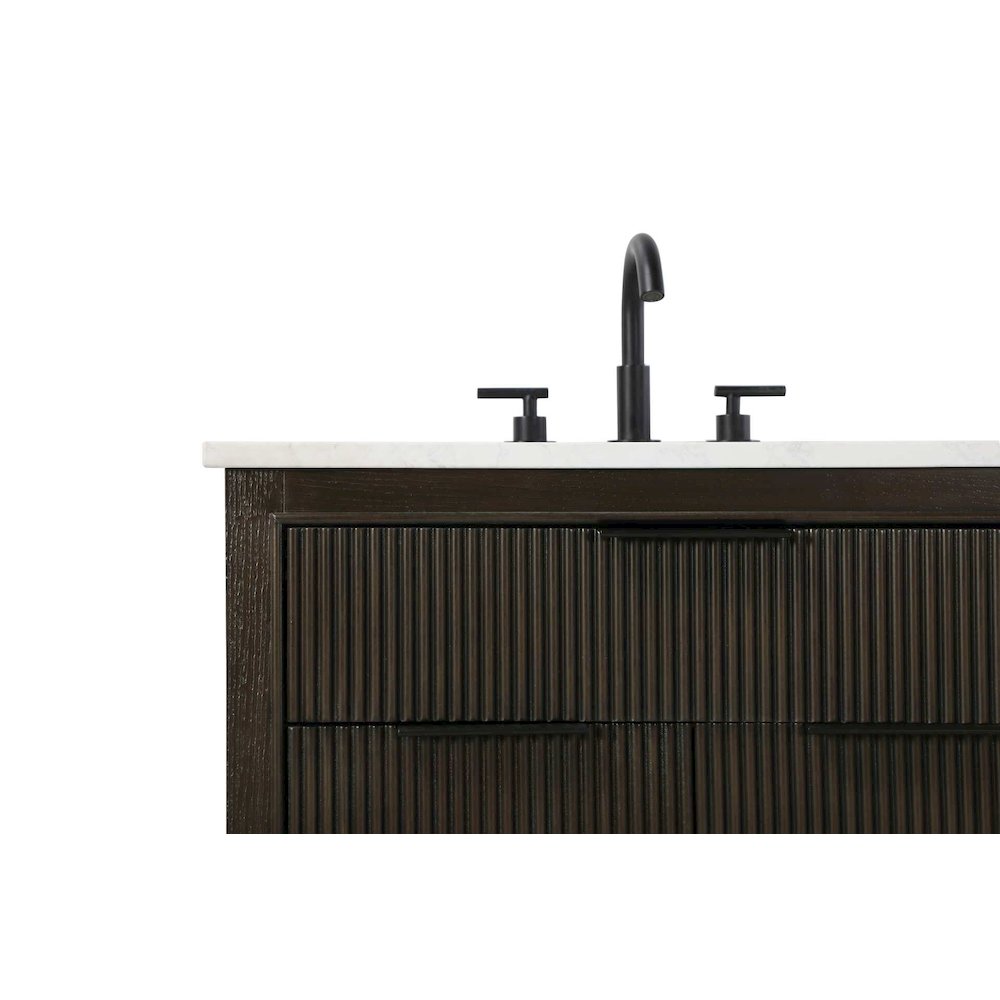 72 inch Double Bathroom Vanity in Chocolate Oak. Picture 6