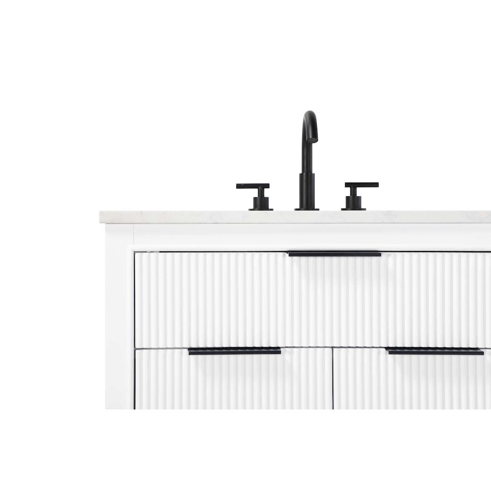 72 inch Double Bathroom Vanity in White. Picture 6
