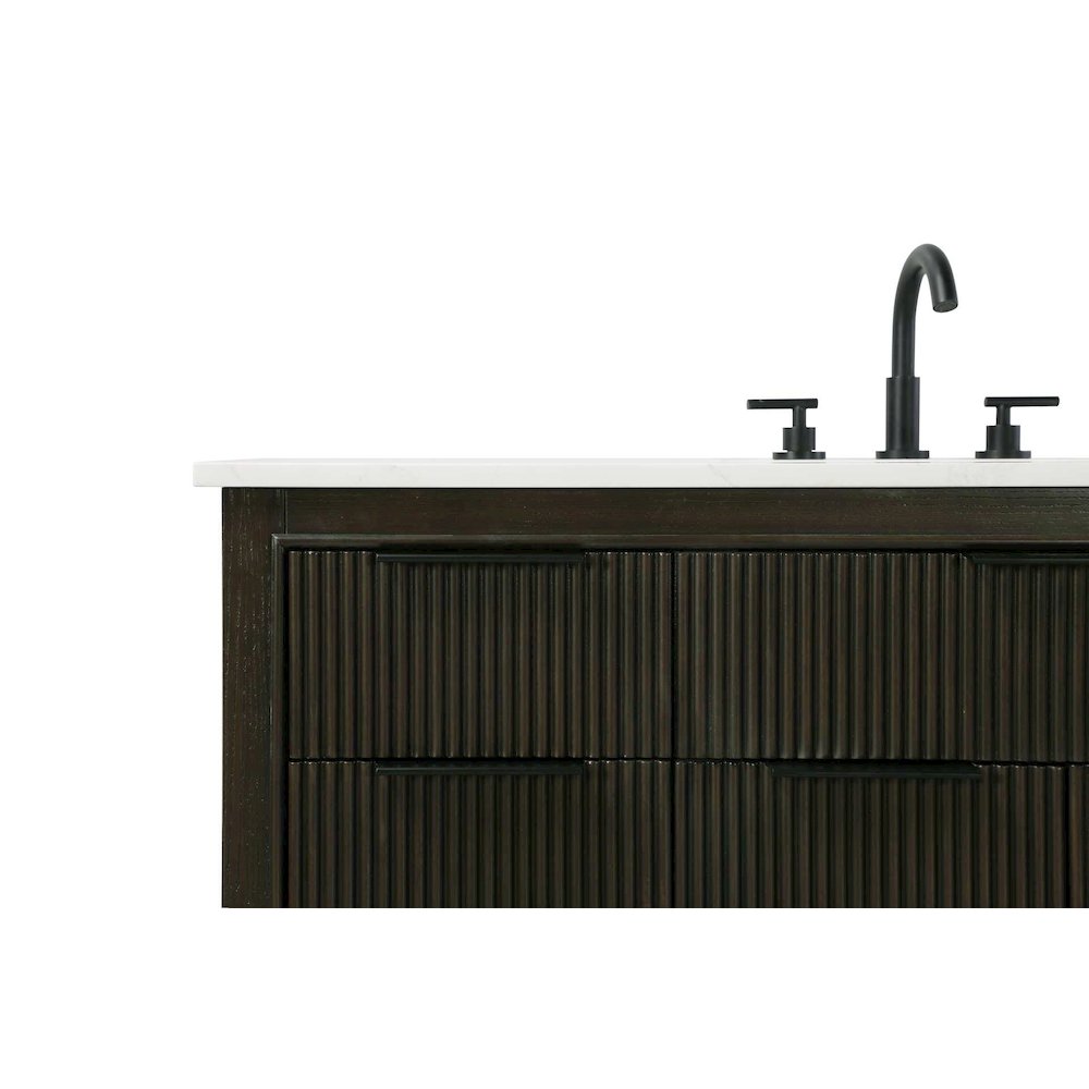 84 inch Double Bathroom Vanity in Chocolate Oak. Picture 6