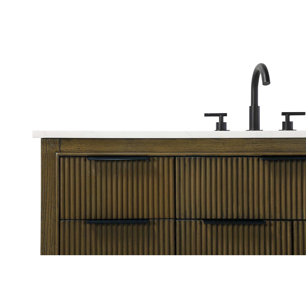 84 inch Double Bathroom Vanity in Hazel Oak. Picture 6