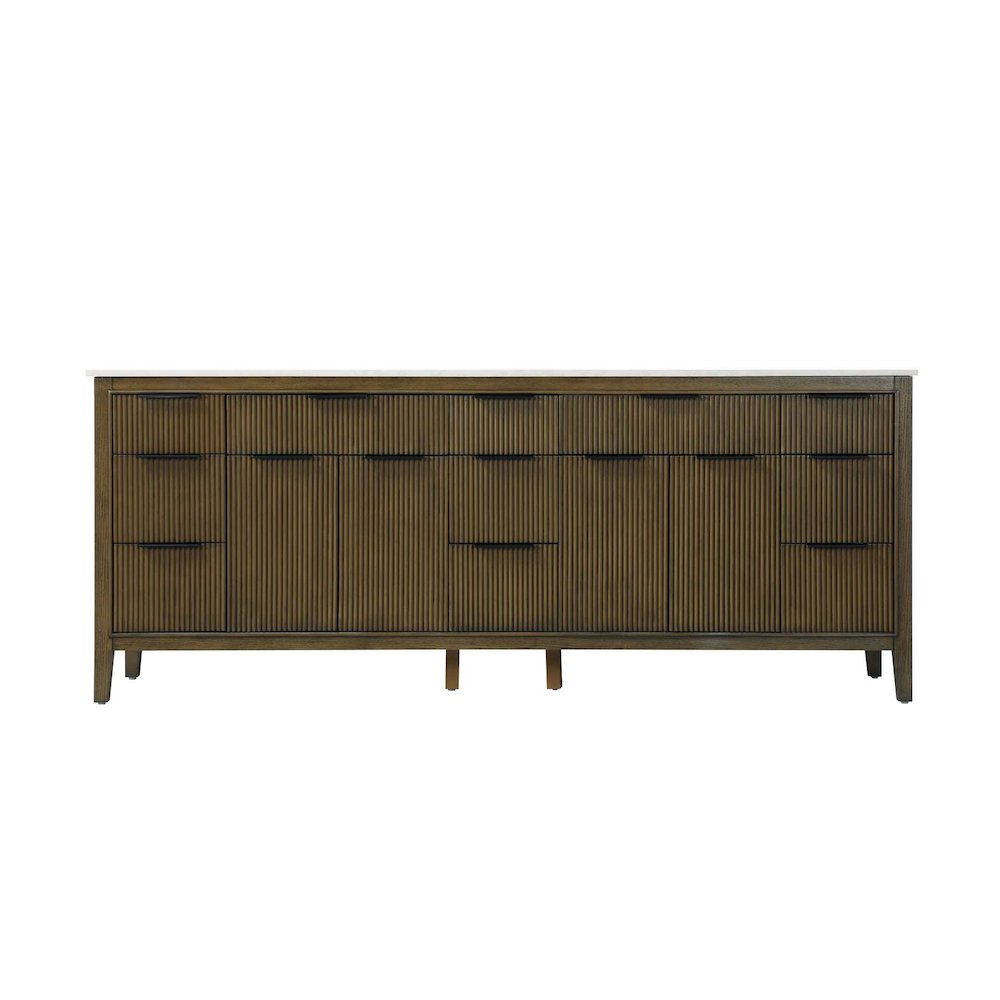 84 inch Double Bathroom Vanity in Hazel Oak. Picture 9