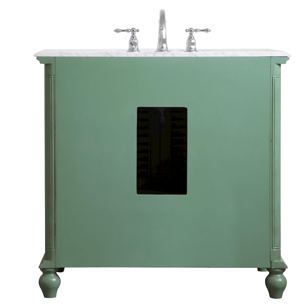 36 inch Single Bathroom Vanity in Vintage Mint. Picture 16