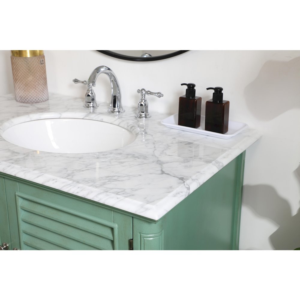 36 inch Single Bathroom Vanity in Vintage Mint. Picture 5