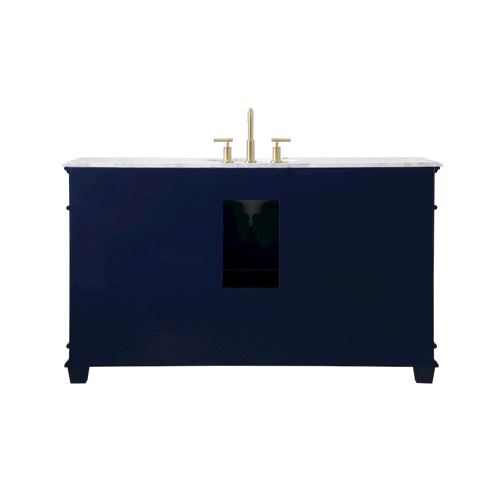 60 inch Single Bathroom Vanity set in Blue. Picture 16