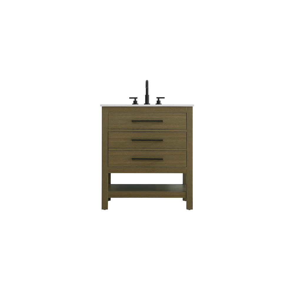 30 inch Single Bathroom Vanity in Chestnut Brown. Picture 1