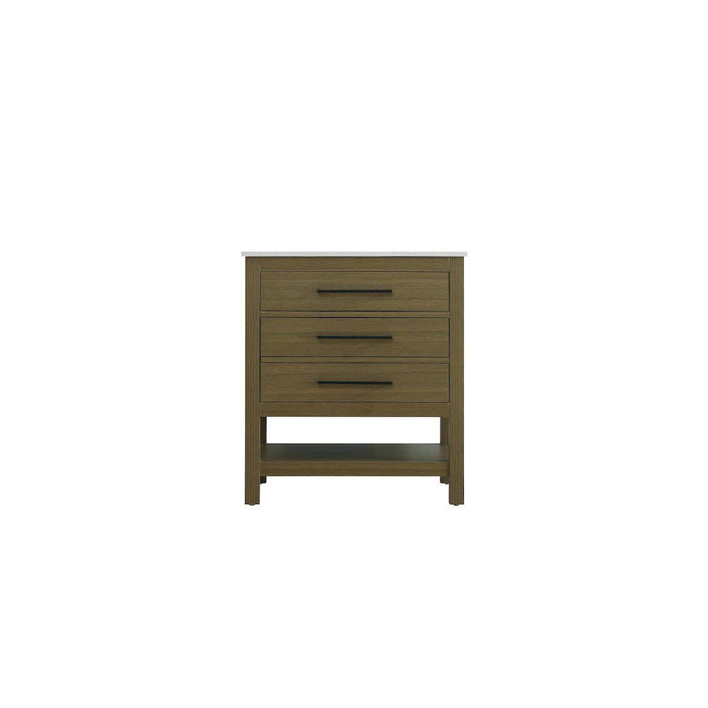 30 inch Single Bathroom Vanity in Chestnut Brown. Picture 5