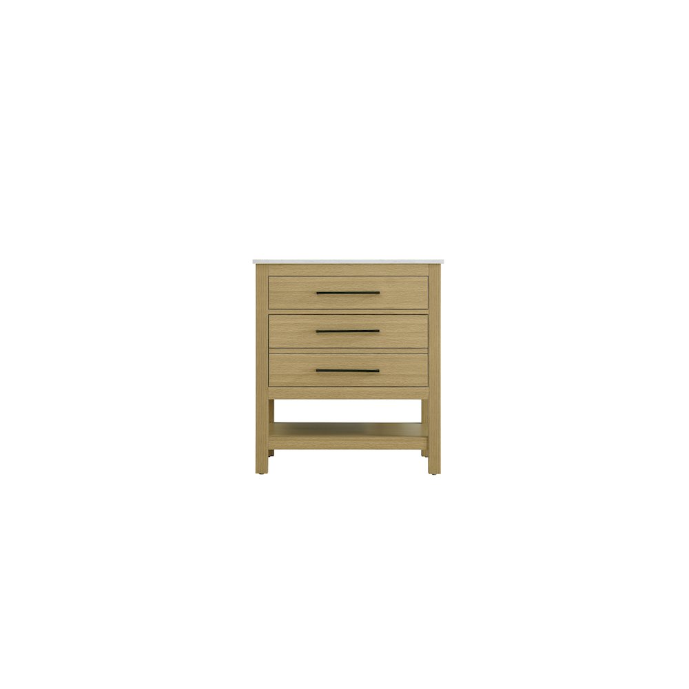 30 inch Single Bathroom Vanity in Honey Brown. Picture 5
