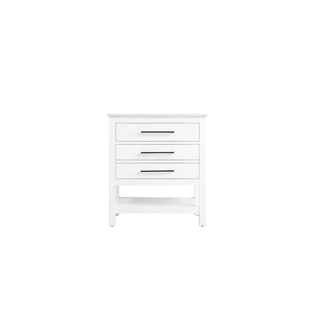 30 inch Single Bathroom Vanity in White. Picture 5