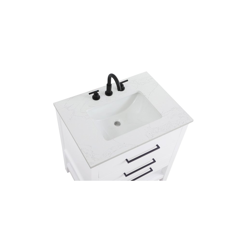 30 inch Single Bathroom Vanity in White. Picture 8