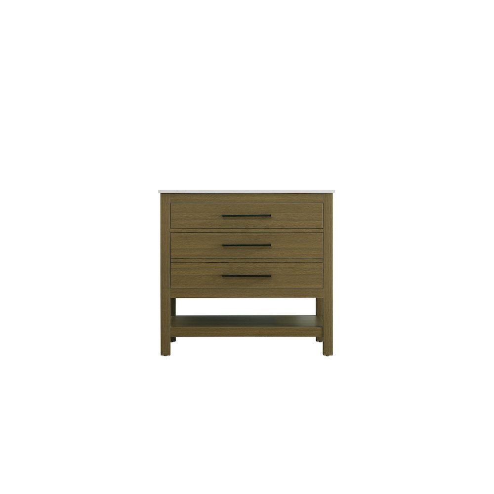 36 inch Single Bathroom Vanity in Chestnut Brown. Picture 5