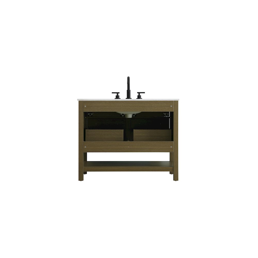 42 inch Single Bathroom Vanity in Chestnut Brown. Picture 12