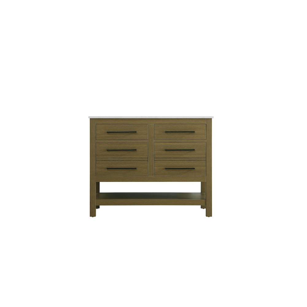 42 inch Single Bathroom Vanity in Chestnut Brown. Picture 5