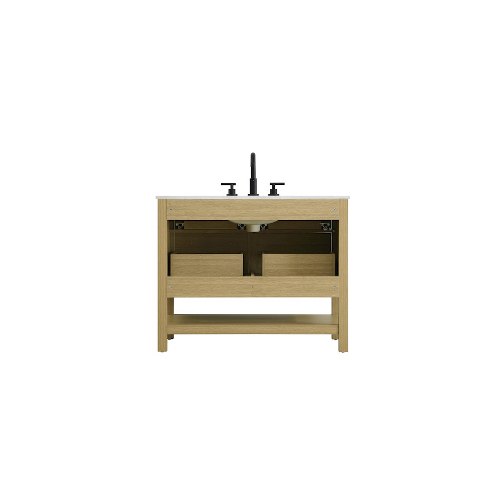 42  inch Single Bathroom Vanity in Honey Brown. Picture 12