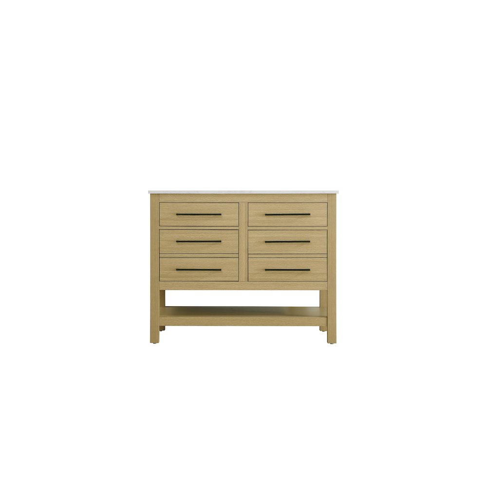 42  inch Single Bathroom Vanity in Honey Brown. Picture 5