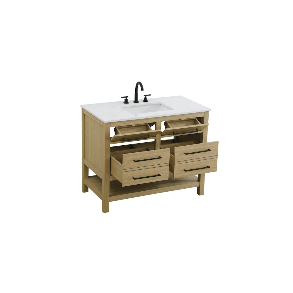 42  inch Single Bathroom Vanity in Honey Brown. Picture 7
