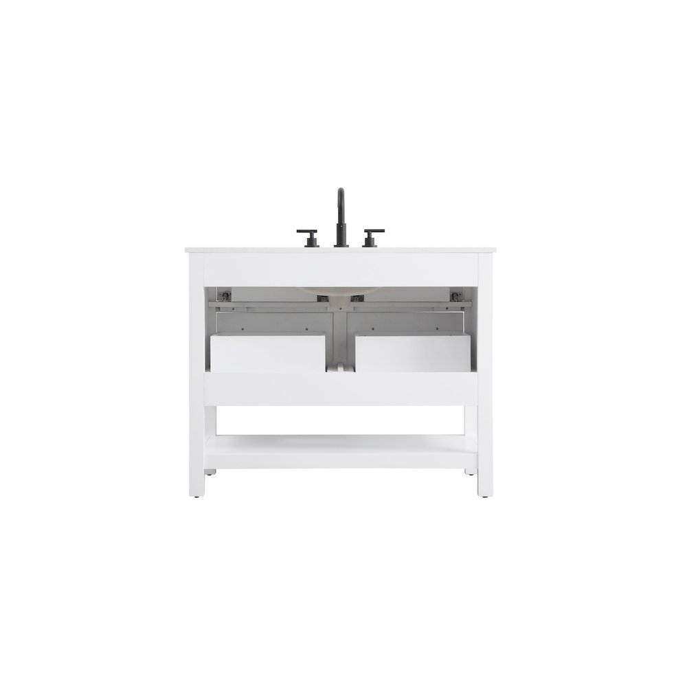 42 inch Single Bathroom Vanity in White. Picture 12