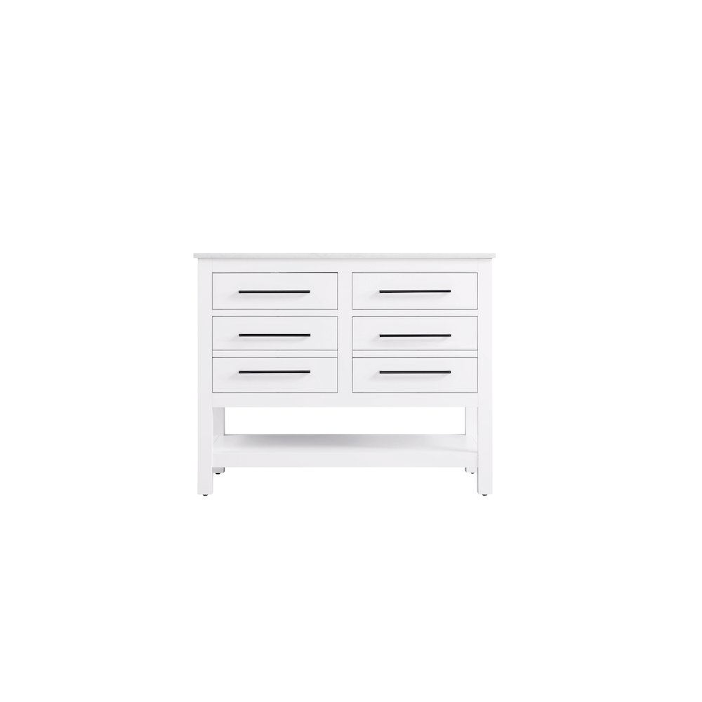 42 inch Single Bathroom Vanity in White. Picture 5