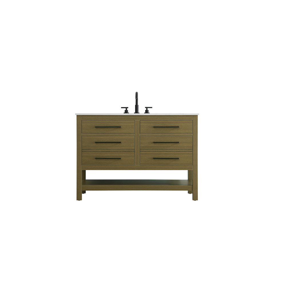 48 inch Single Bathroom Vanity in Chestnut Brown. Picture 1