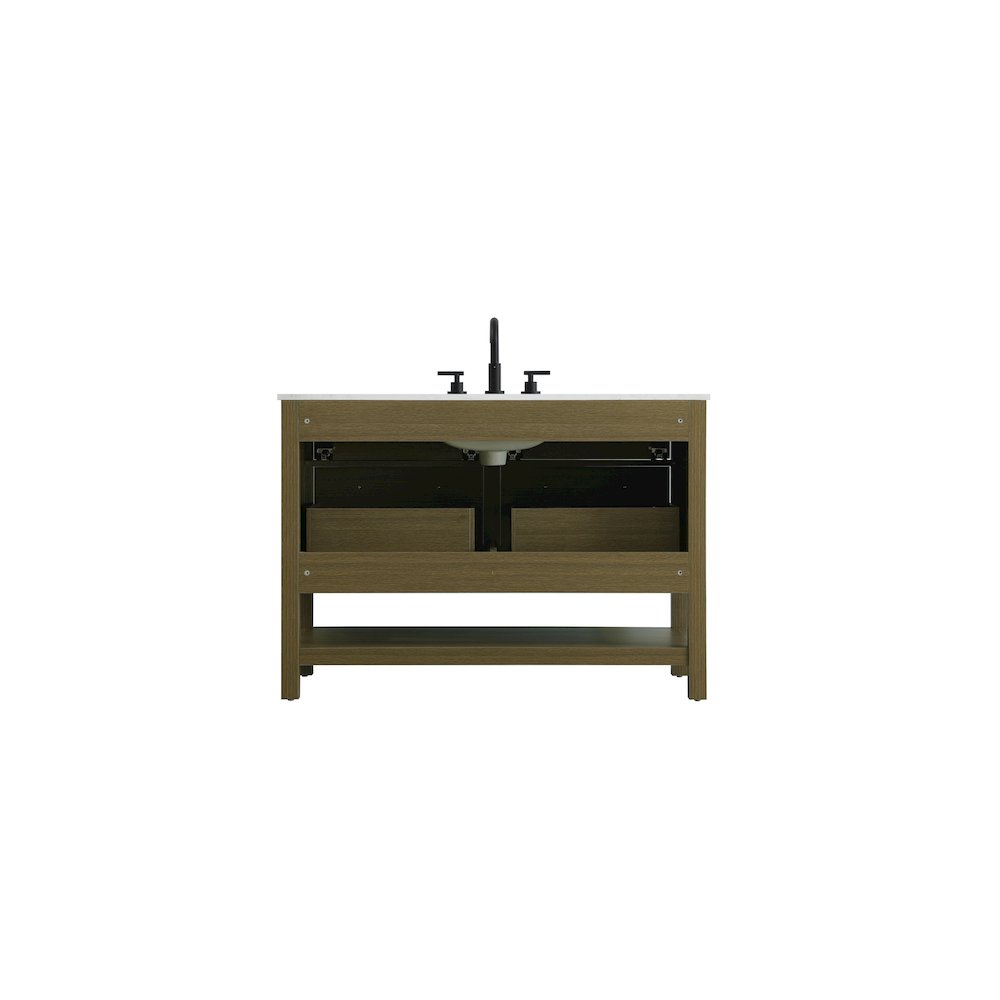 48 inch Single Bathroom Vanity in Chestnut Brown. Picture 12