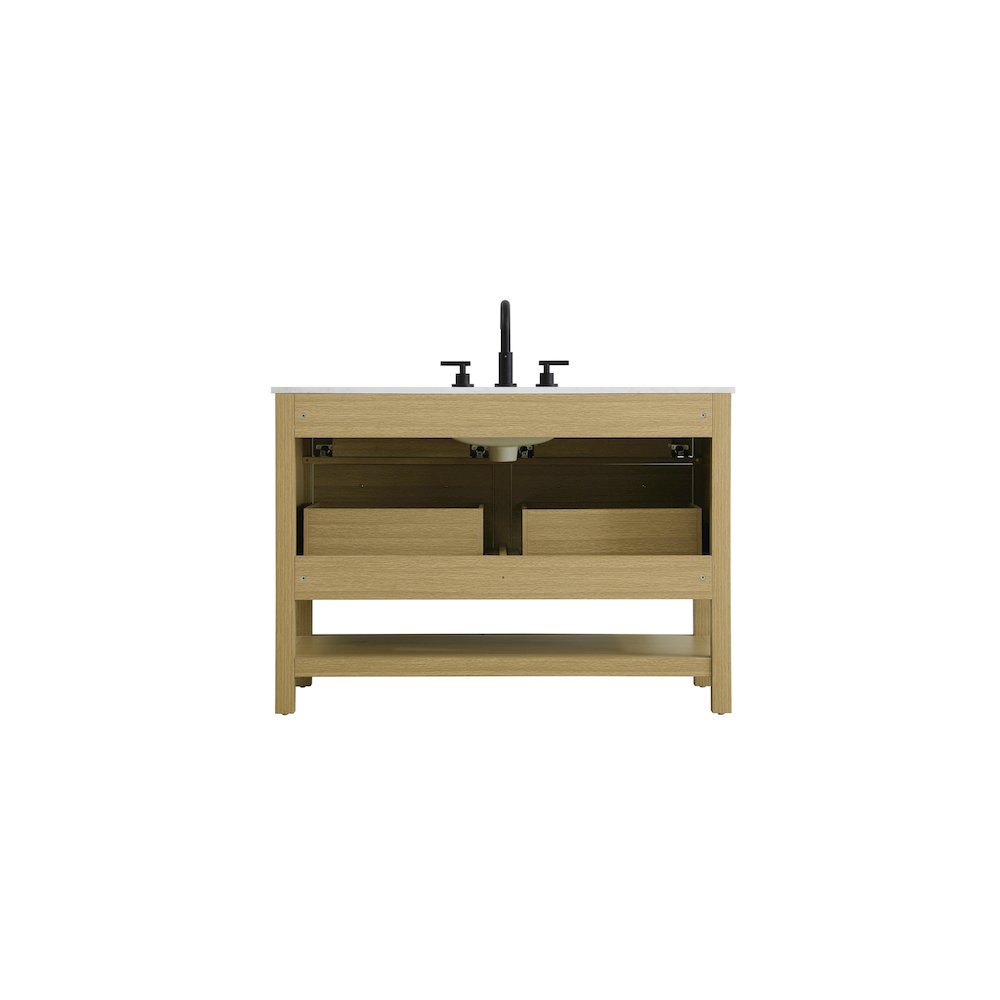 48 inch Single Bathroom Vanity in Honey Brown. Picture 12
