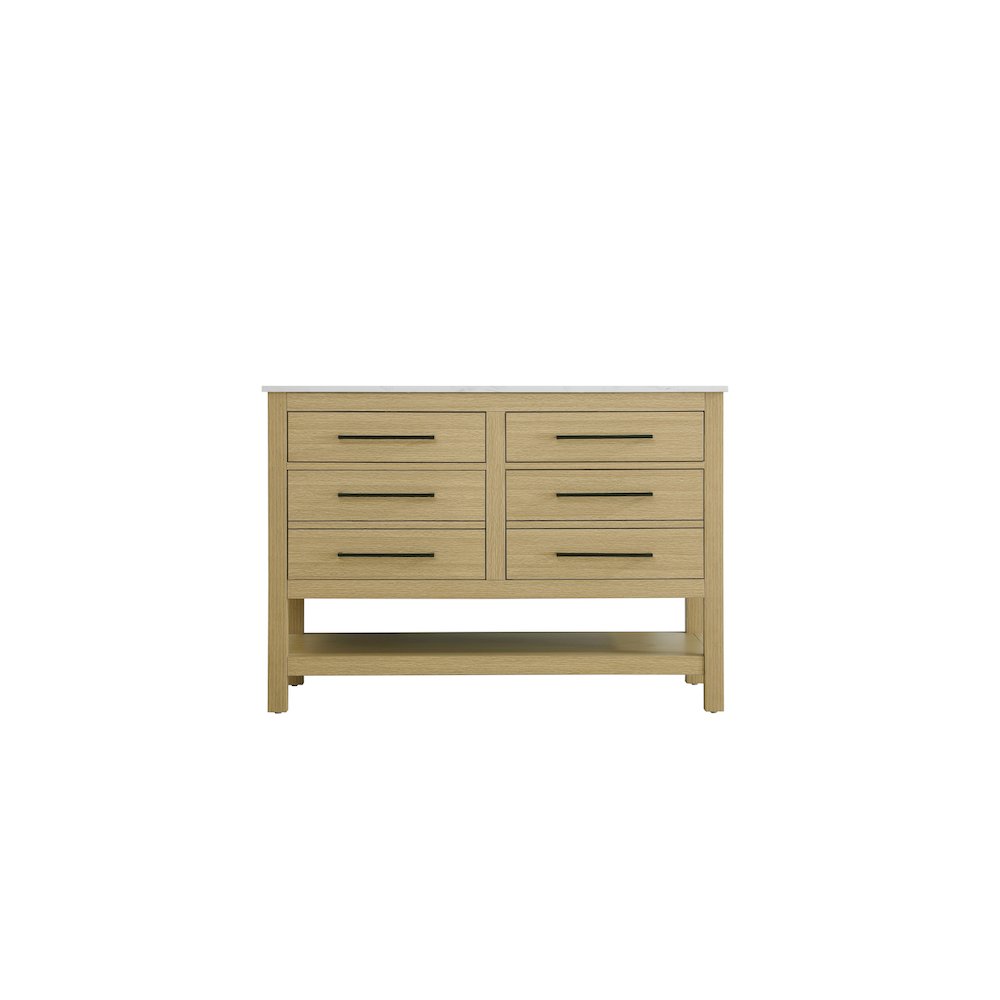 48 inch Single Bathroom Vanity in Honey Brown. Picture 5