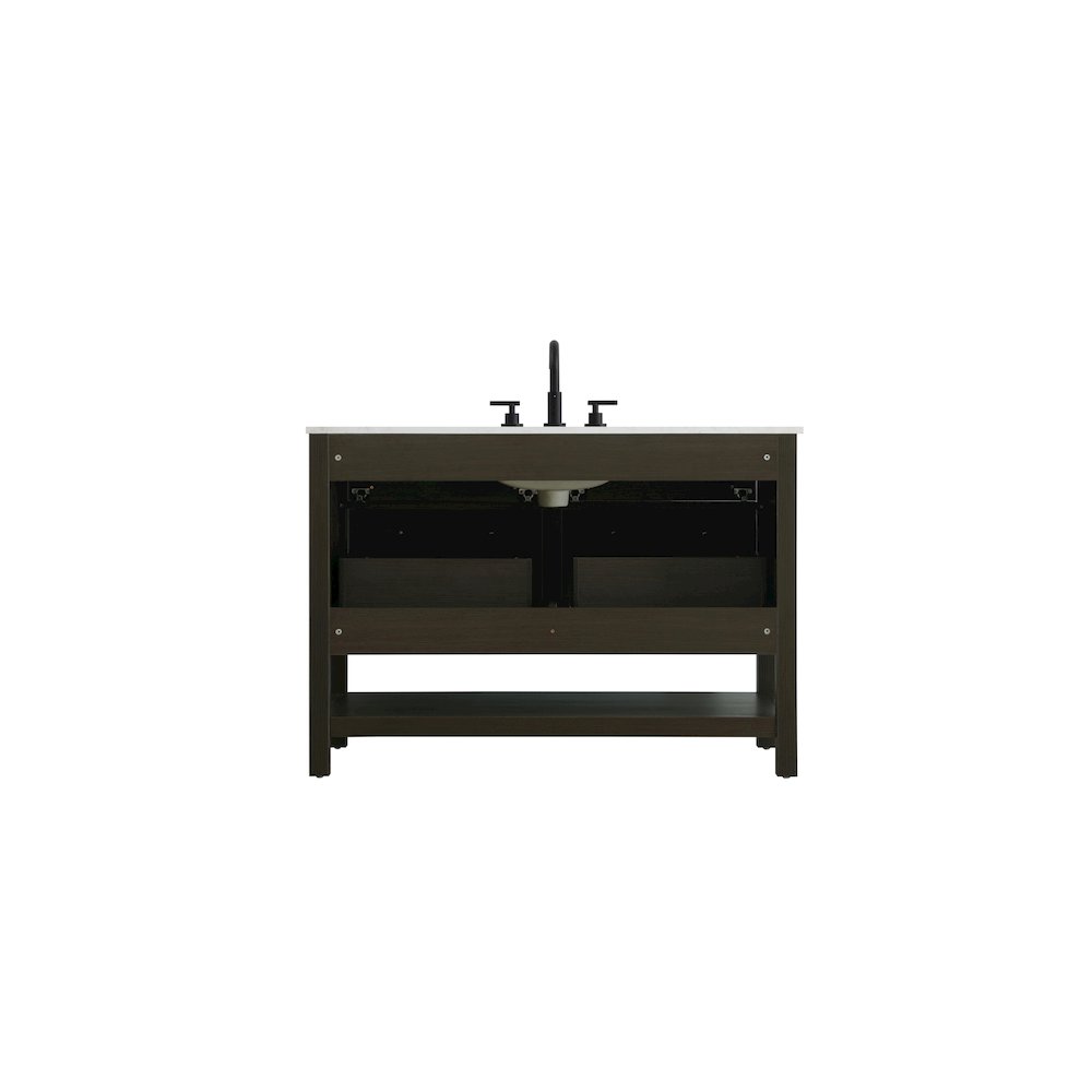 48 inch Single Bathroom Vanity in Mocha Brown. Picture 12