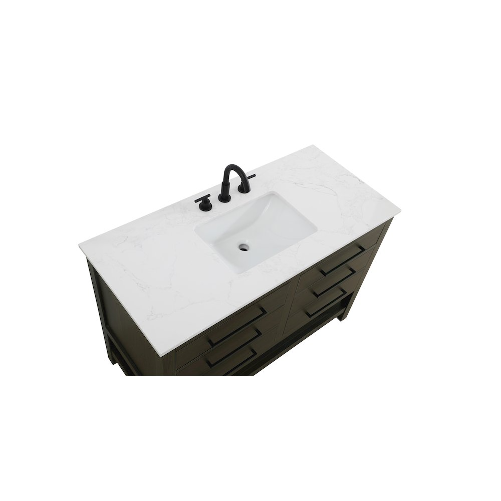48 inch Single Bathroom Vanity in Mocha Brown. Picture 8