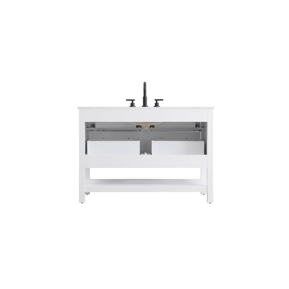 48 inch Single Bathroom Vanity in White. Picture 12