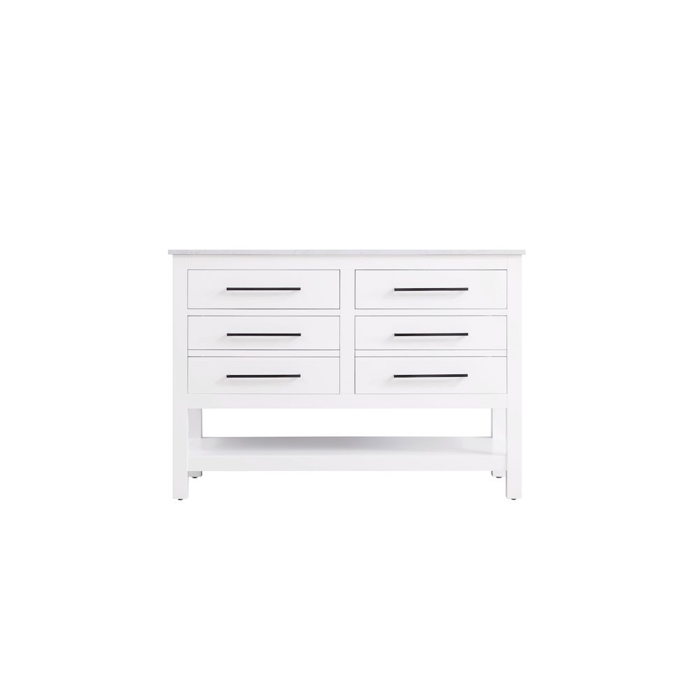 48 inch Single Bathroom Vanity in White. Picture 5