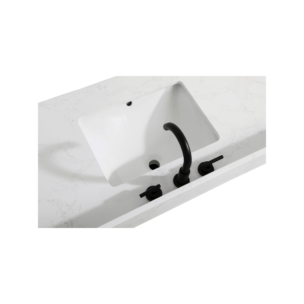 48 inch Single Bathroom Vanity in White with backsplash. Picture 9