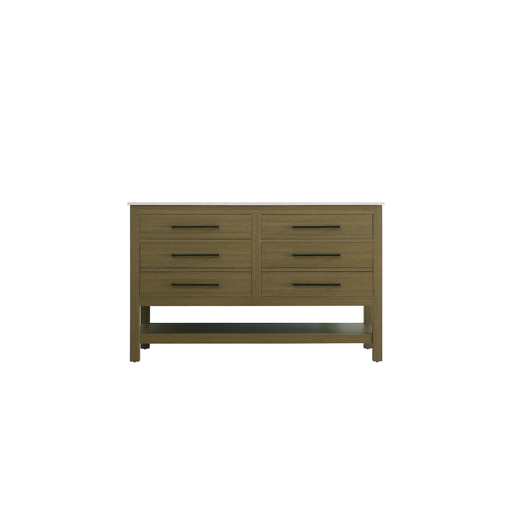 54 inch Single Bathroom Vanity in Chestnut Brown. Picture 5