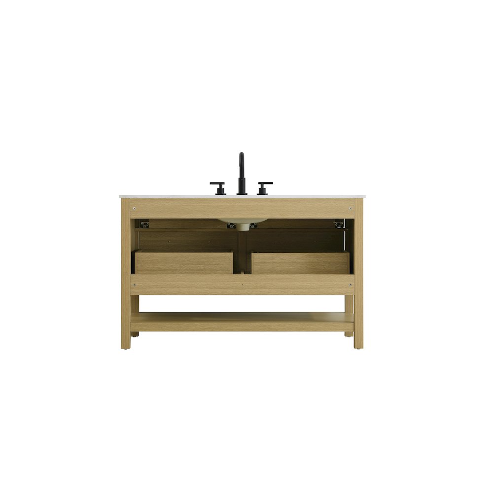 54 inch Single Bathroom Vanity in Honey Brown. Picture 12
