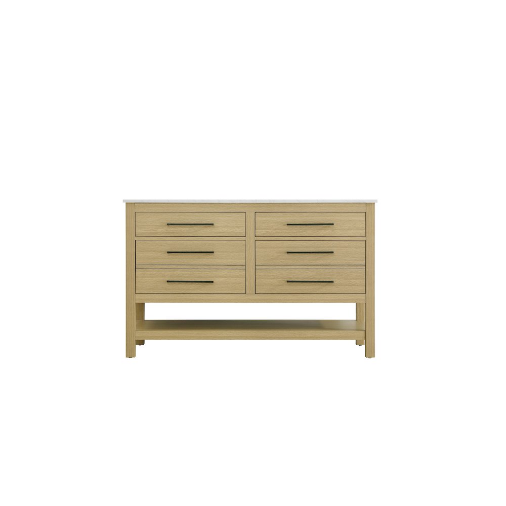 54 inch Single Bathroom Vanity in Honey Brown. Picture 5