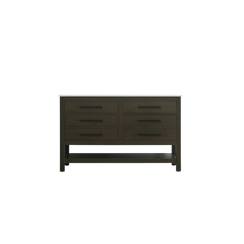 54 inch Single Bathroom Vanity in Mocha Brown. Picture 5