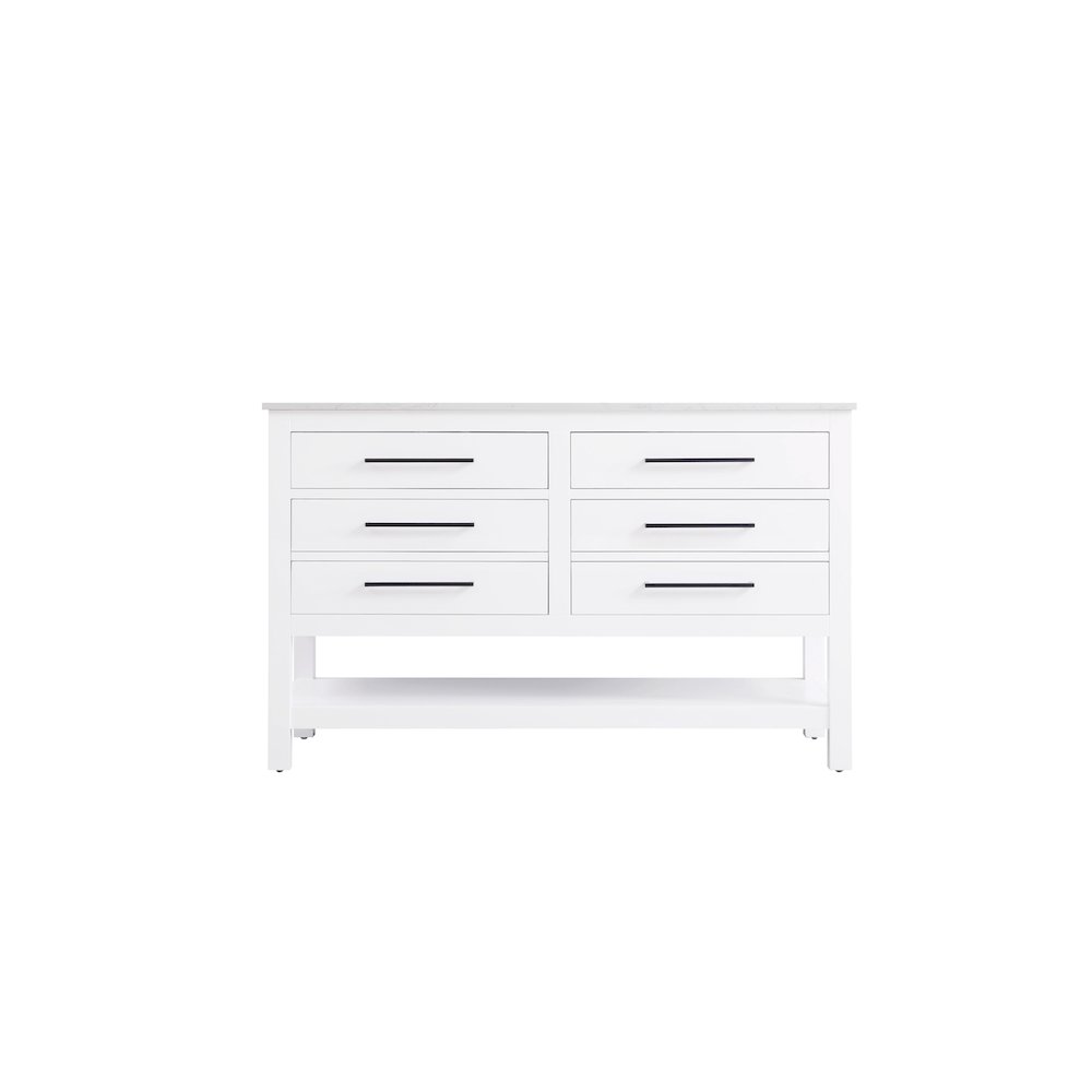 54 inch Single Bathroom Vanity in White. Picture 5