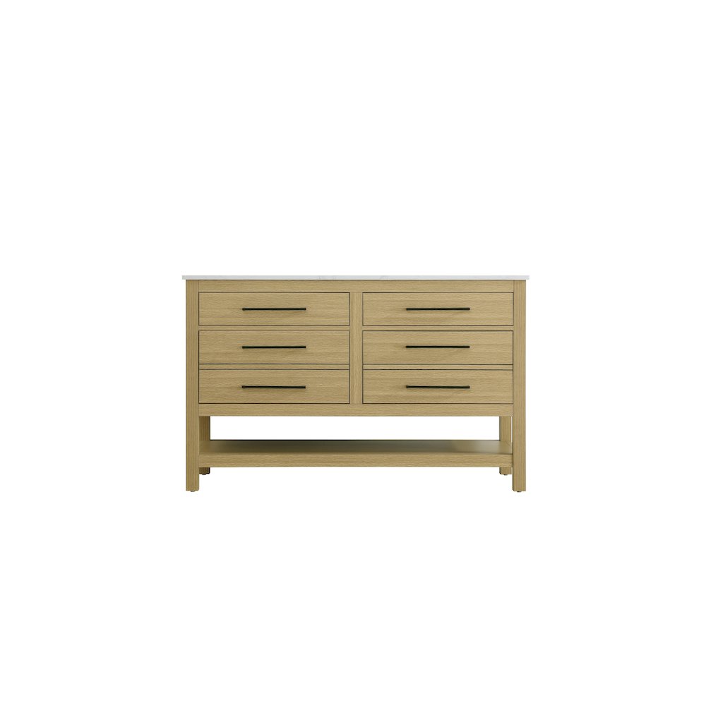 60 inch Single Bathroom Vanity in Honey Brown. Picture 5