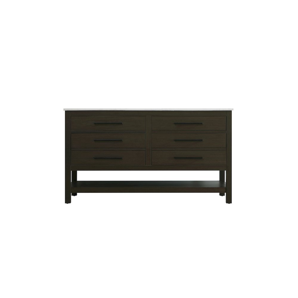 60 inch Single Bathroom Vanity in Mocha Brown. Picture 5