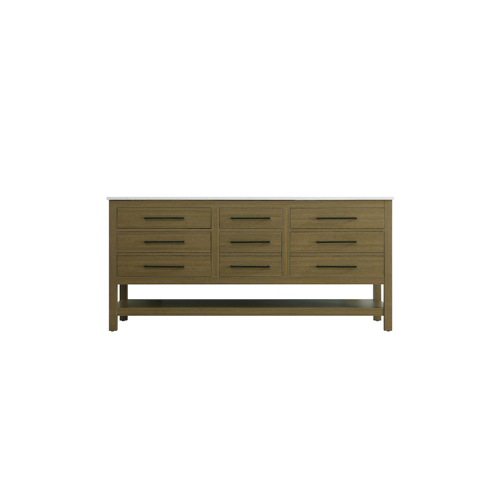 72 inch Double Bathroom Vanity in Chestnut Brown. Picture 5